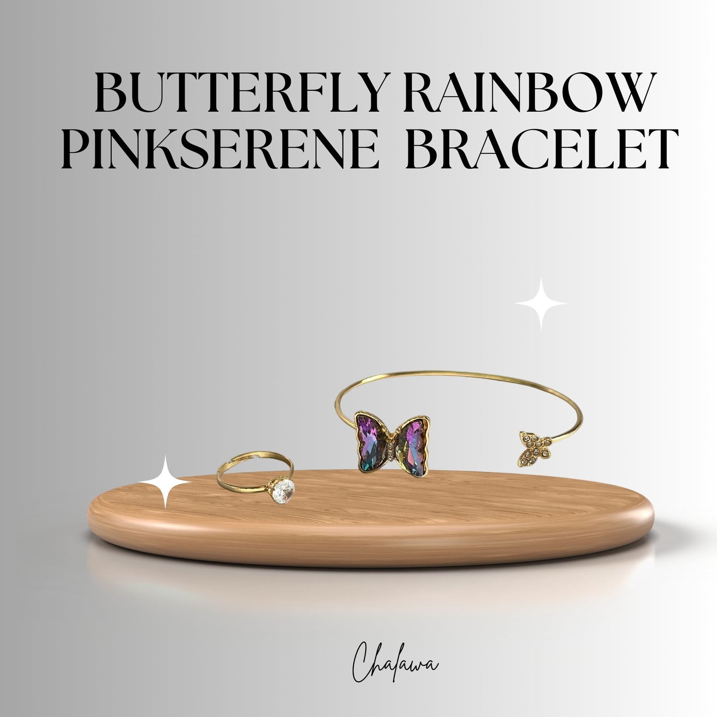 Butterfly Rainbow Pink Bracelet - Jewelry Women