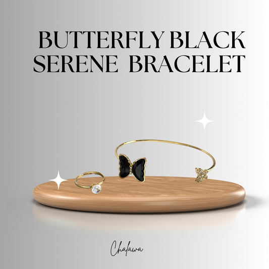 Butterfly Black Bracelet - Jewelz Women