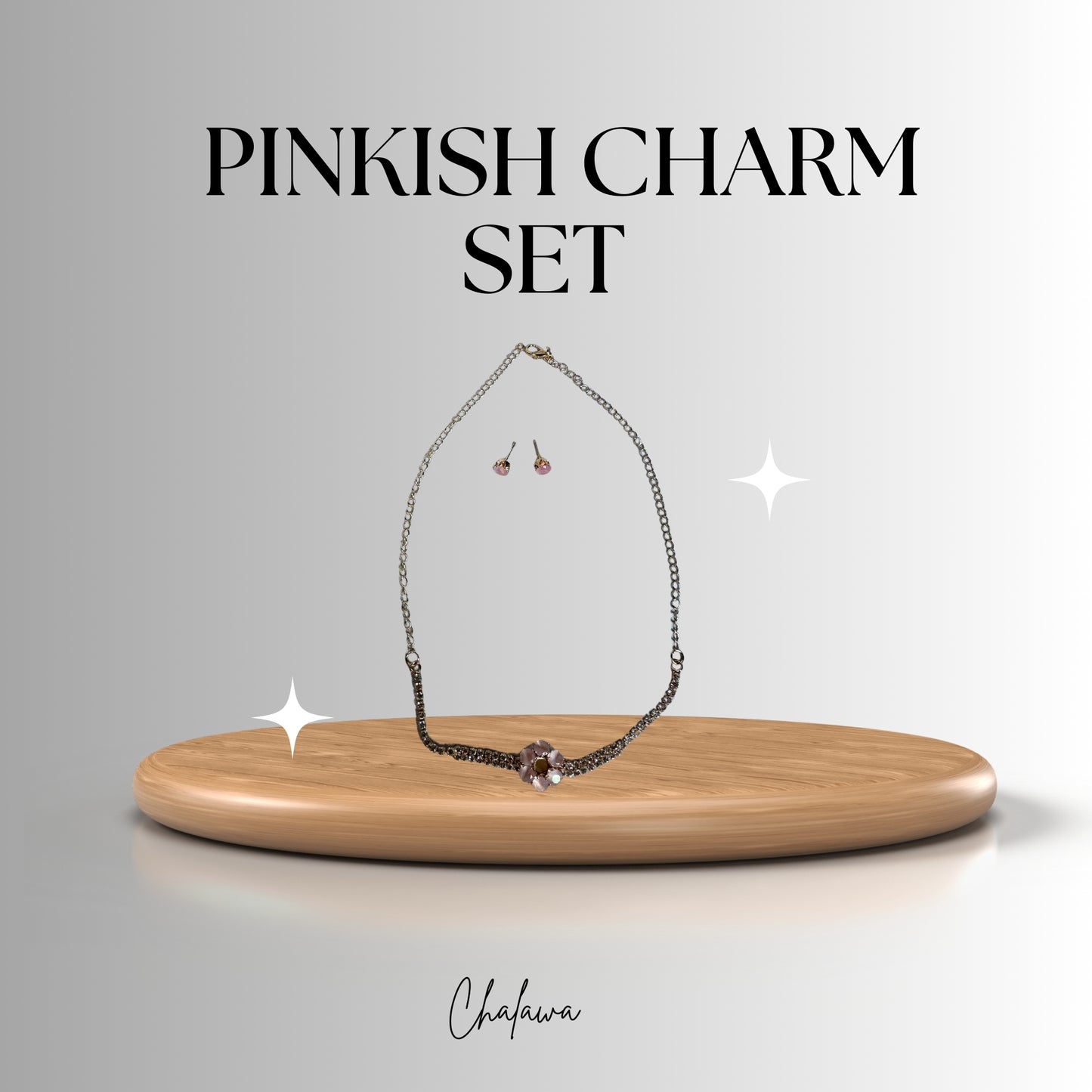 Pinkish Charm Set - Jewelry Choker