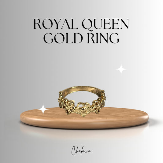 Royal Queen Gold Ring - Jewelry Women