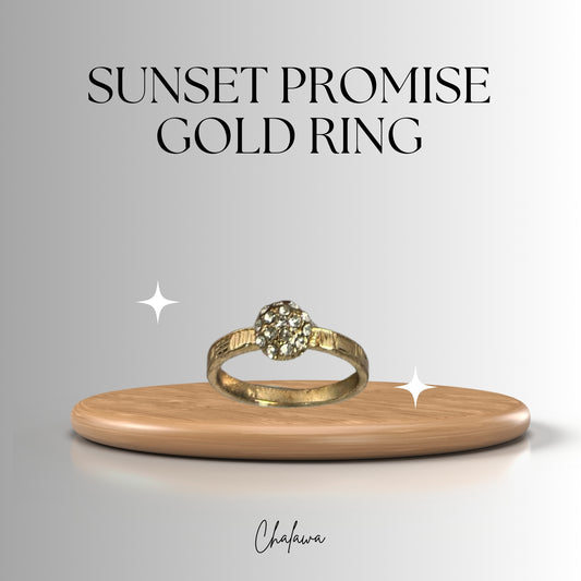 Sunset Promise Gold Ring - Jewelry Women