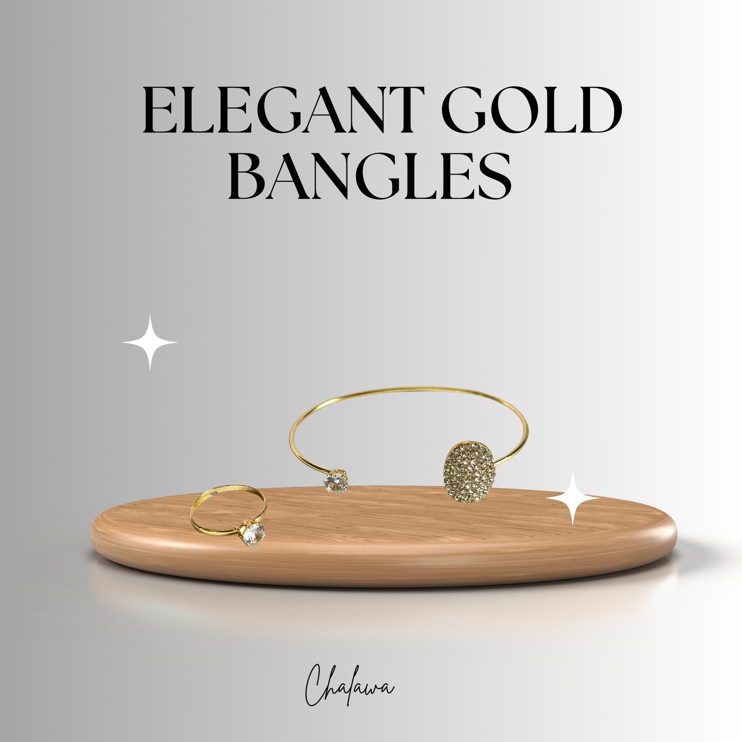 Elegant Gold Bangle - Jewelry Women