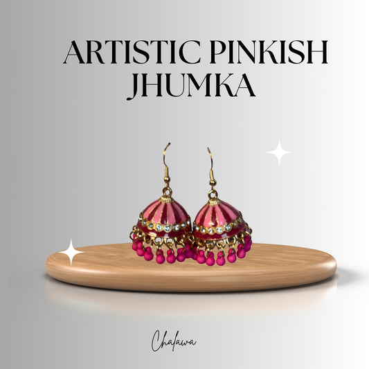 Artistic Pinkish Jhumka - Jewelry Women