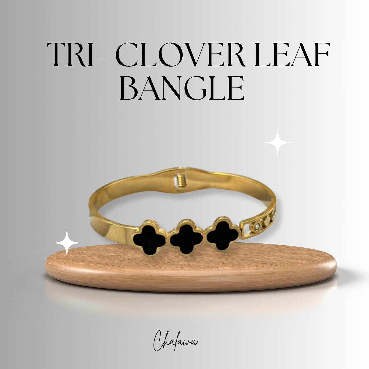 Tri- Clover Leaf Bangle - Jewelry Women