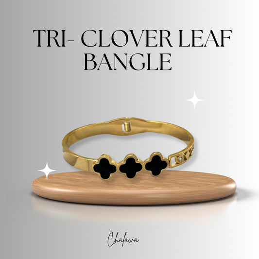 Tri- Clover Leaf Bangle - Jewelry Women