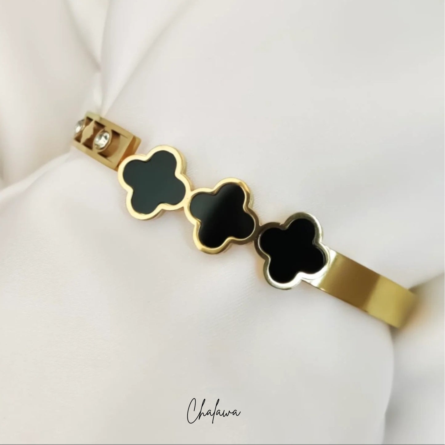 Tri- Clover Leaf Bangle - Jewelry Women