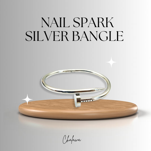 Nail Spark Silver Bangle - Jewelry Women