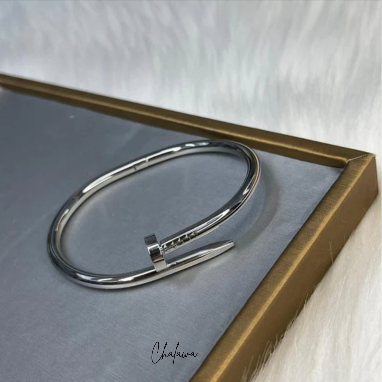 Nail Spark Silver Bangle - Jewelry Women