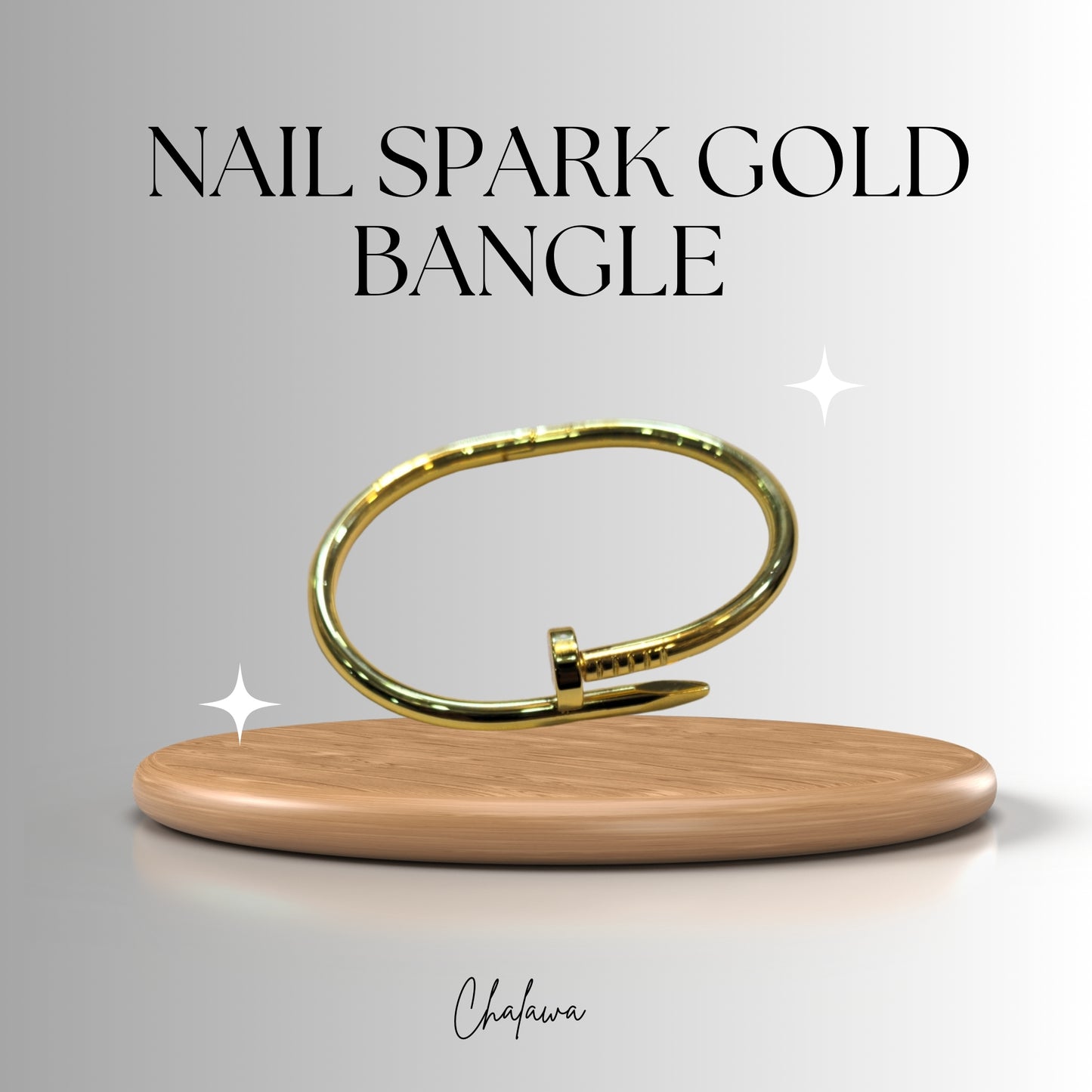 Nail Spark Gold Bangle - Jewelry Women